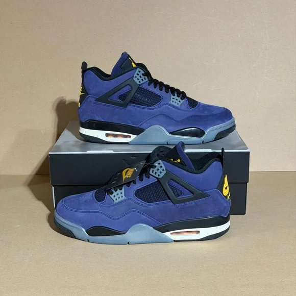 Nike Air Jordan 4 Retro Imperial Purple Lakers AJ4 Men's Size 12.5 - Picture 2 of 11